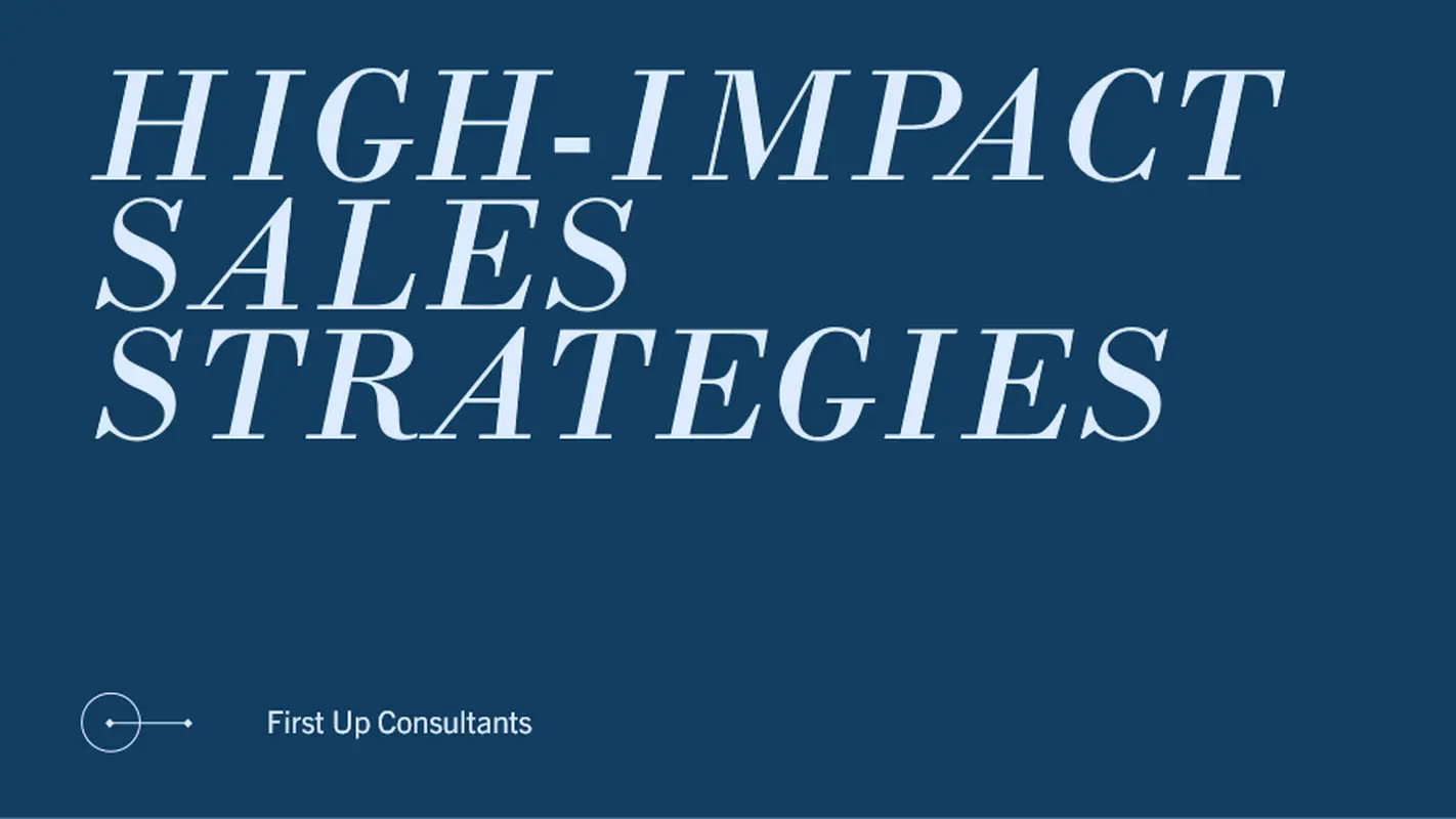 Refined monochrome sales presentation blue modern bold