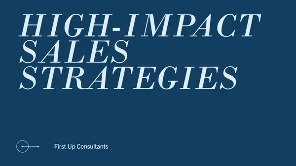 Refined monochrome sales presentation blue modern bold