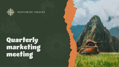 Outdoor exploration presentation green organic-simple