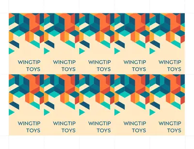 Colorful cubist business card brown modern-simple