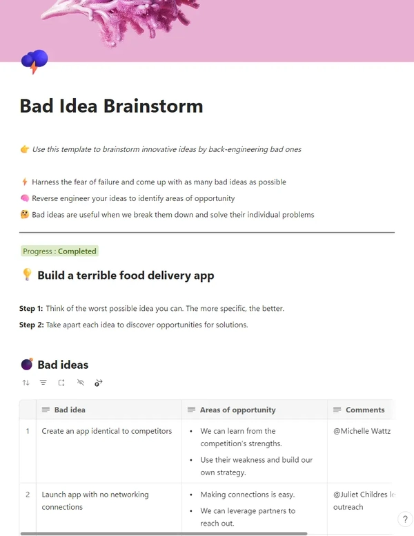 Bad Idea Brainstorm