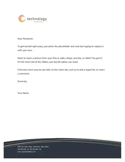 Technology business letterhead
