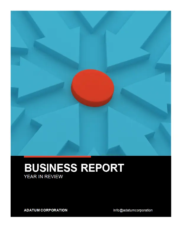 Bold business report red modern bold