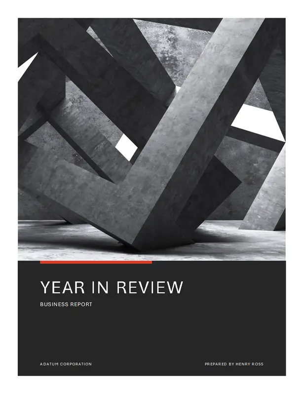Bold business report gray modern bold