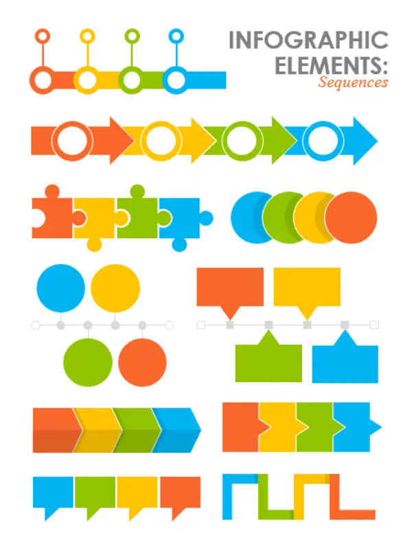 Sequences infographics images modern-simple