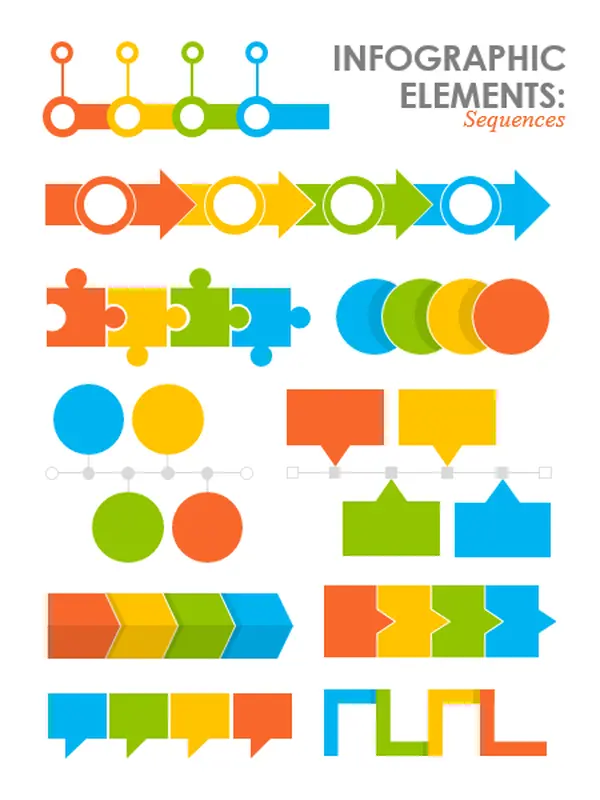 Sequences infographics images modern-simple