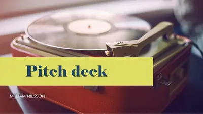 Retro pitch deck blue vintage retro