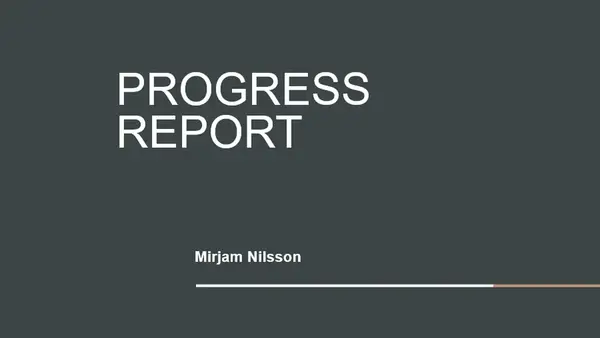 Project status report organic boho