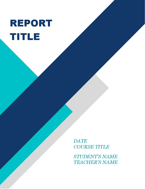 Jazzy student report blue modern simple