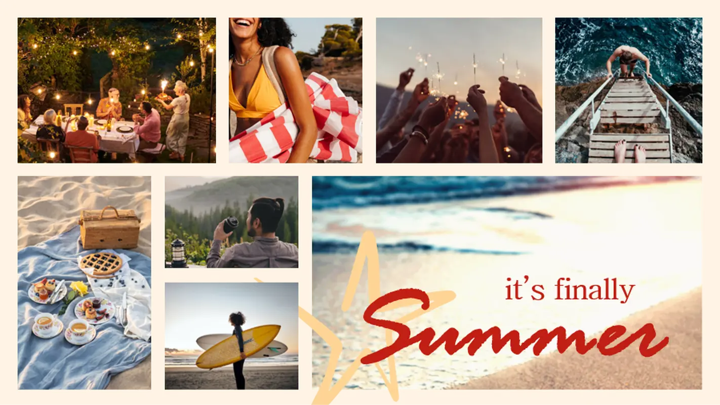 Summer photo album vintage-retro