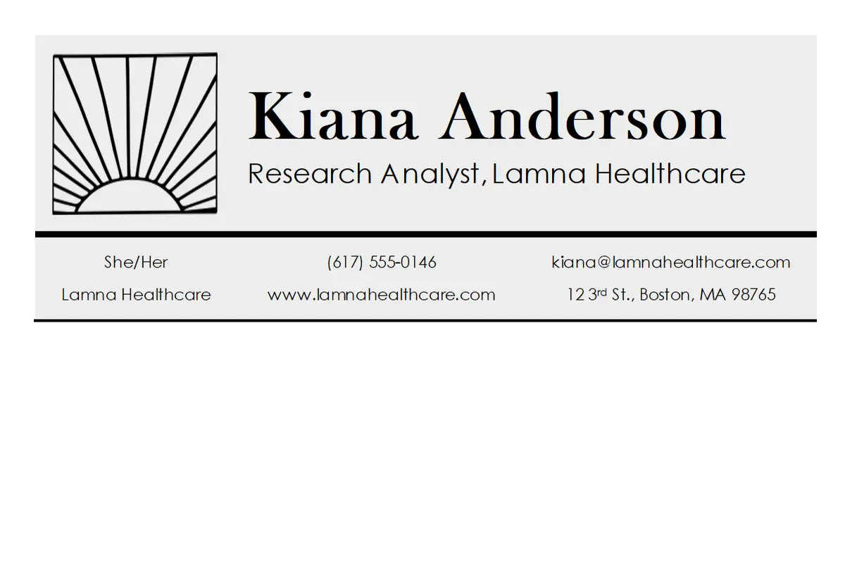 Contemporary corporate email signature gray vintage retro