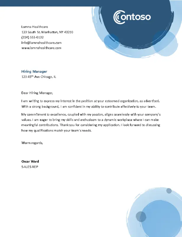 Bubbles letterhead blue modern-simple