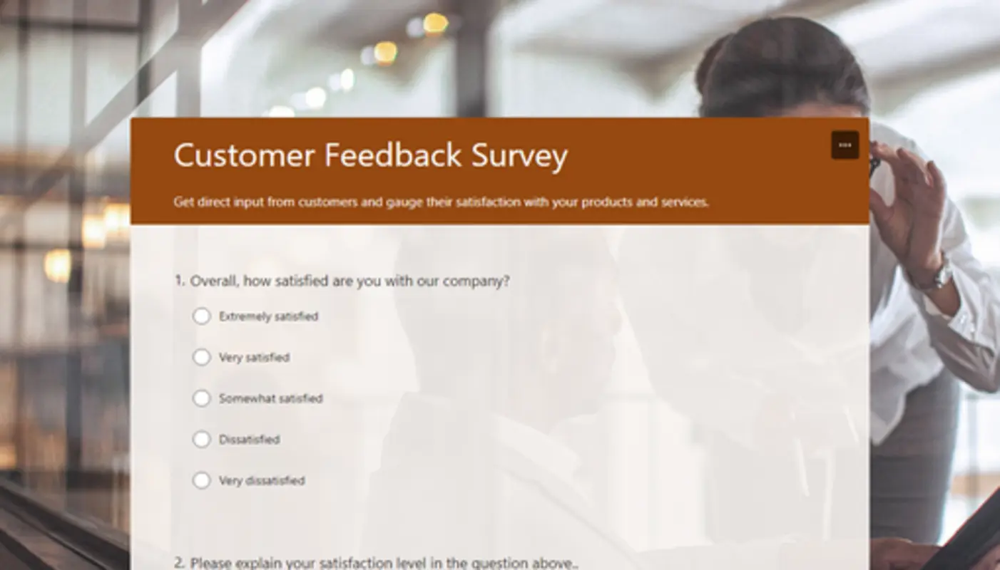 Customer feedback survey