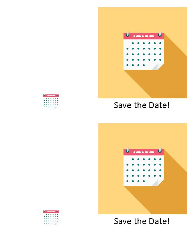 Save the date celebration card yellow modern-simple