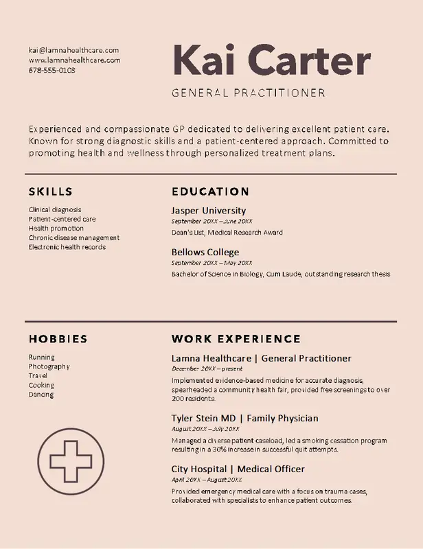 Skills focus graphic professional resume orange modern bold