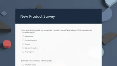 New product survey blue