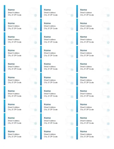 Hexagon labels (30 per page) modern geometric