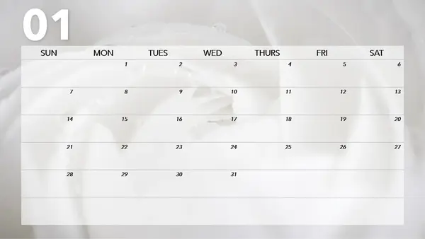 Floral monthly calendar modern-simple