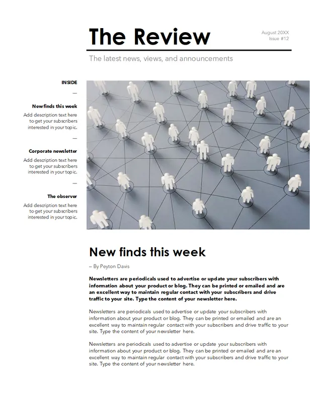 Corporate newsletter modern-simple