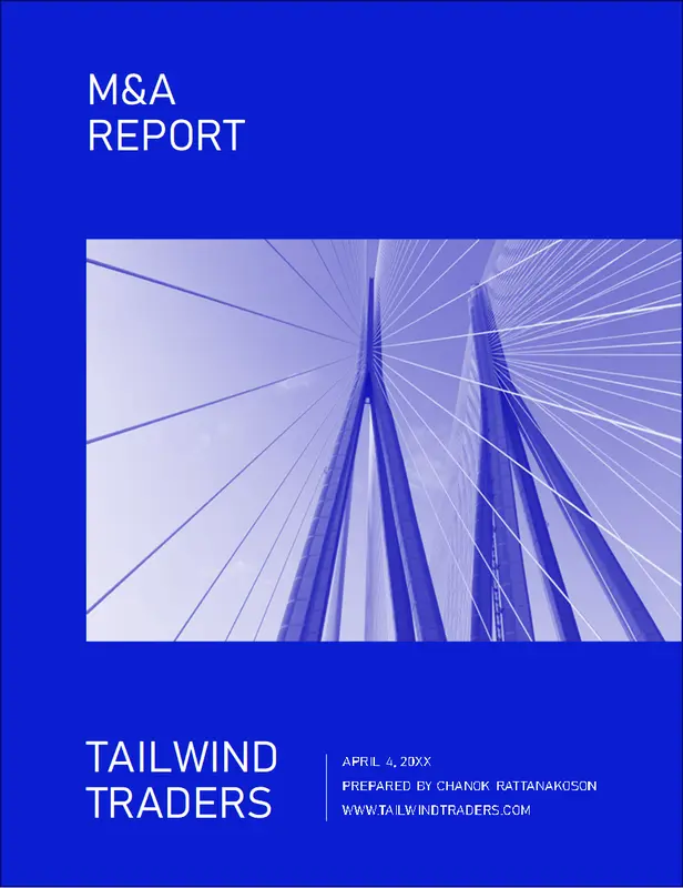 Mergers & acquisitions report blue modern simple