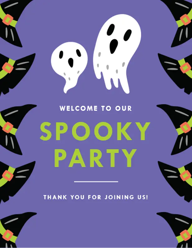 Halloween party printables whimsica color block