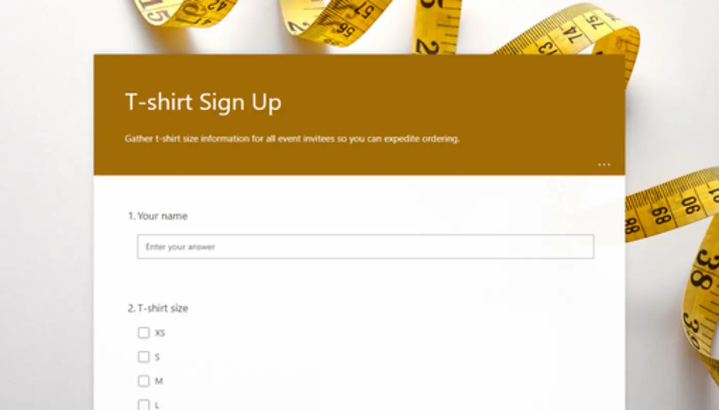 T-shirt sign up yellow