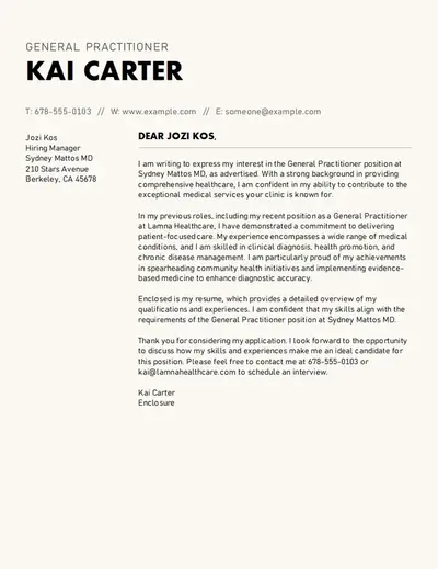 Bold minimalist professional cover letter modern bold