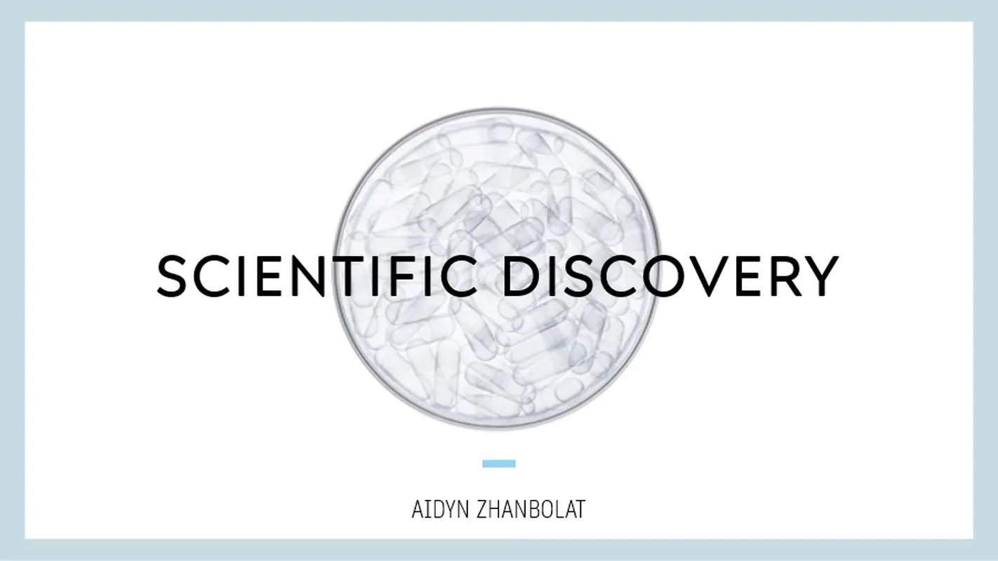Scientific discovery blue modern simple