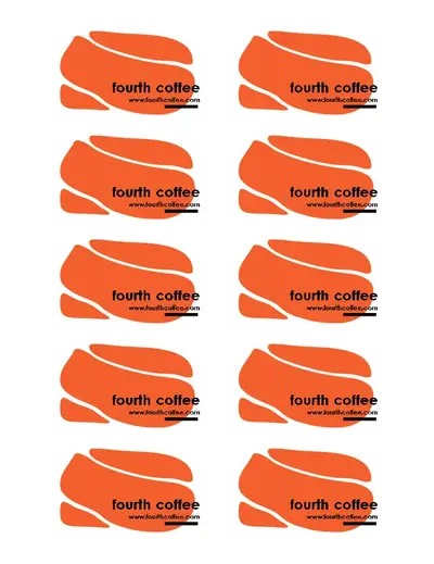Bold bean business card orange modern-simple