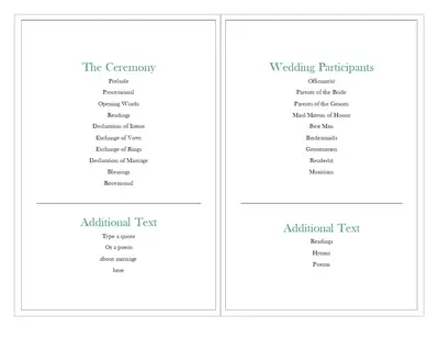 Event Program Template In Word Free Editable Event Program Templates