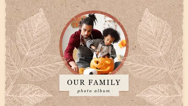 Fall family photo album vintage-botanical