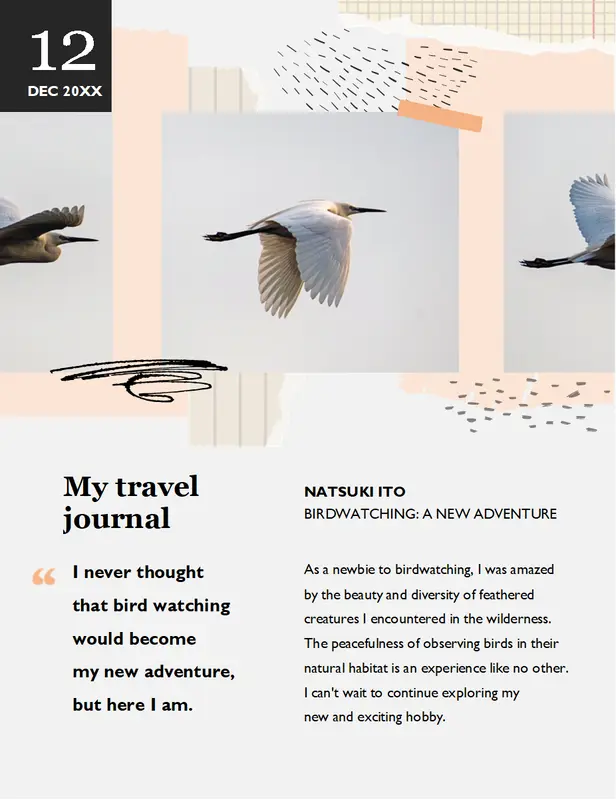 Personal journal gray organic boho