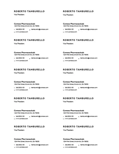 Business cards with logo (10 per page) modern simple