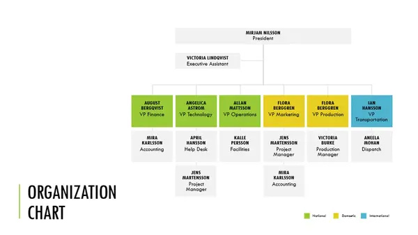 Simple organization chart white modern simple