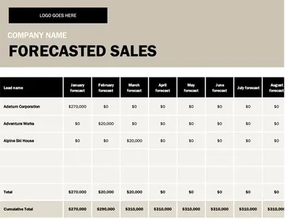 Small business sales lead tracker brown modern simple