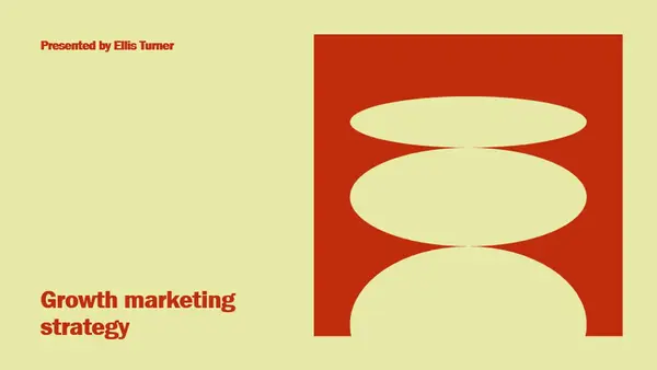 Retro form fusion marketing presentation yellow modern geometric linear