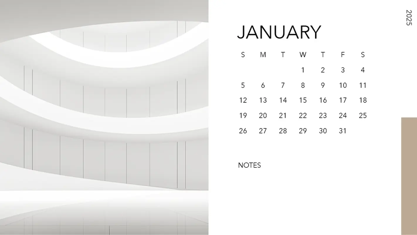 Architecture photo calendar modern-simple