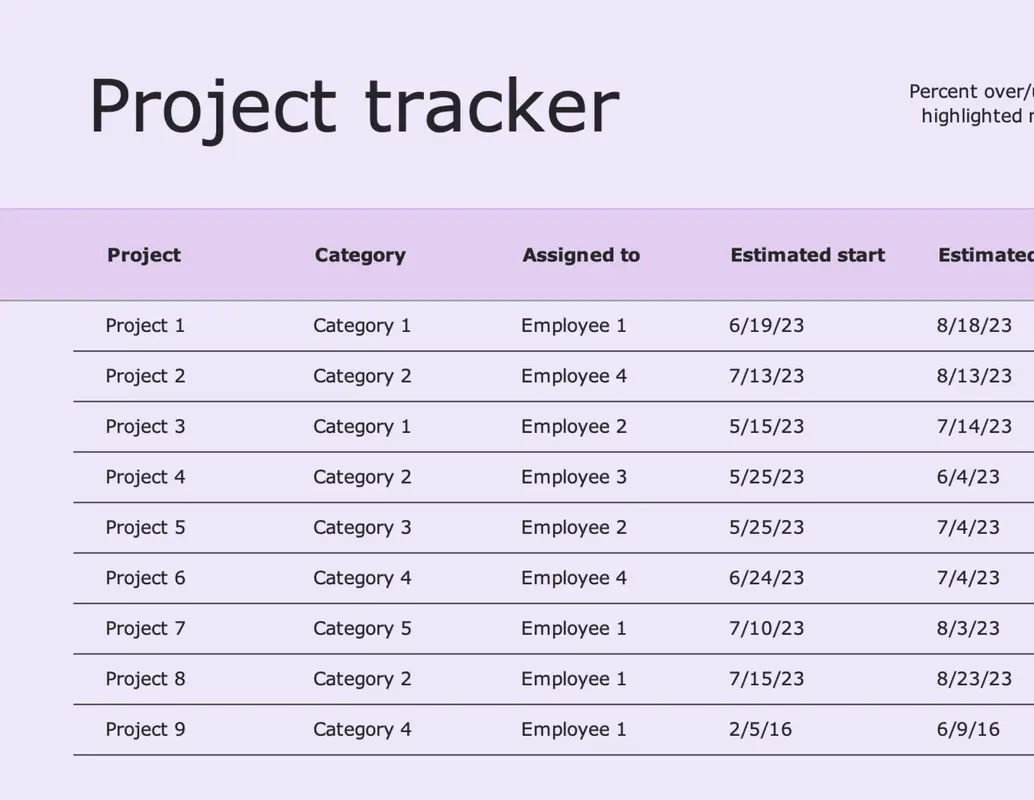 Project tracker orange modern-simple