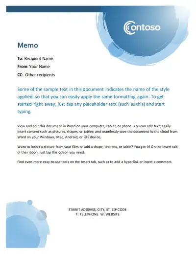 Blue spheres memo modern simple