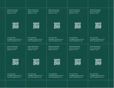 Desert oasis business card green organic-boho