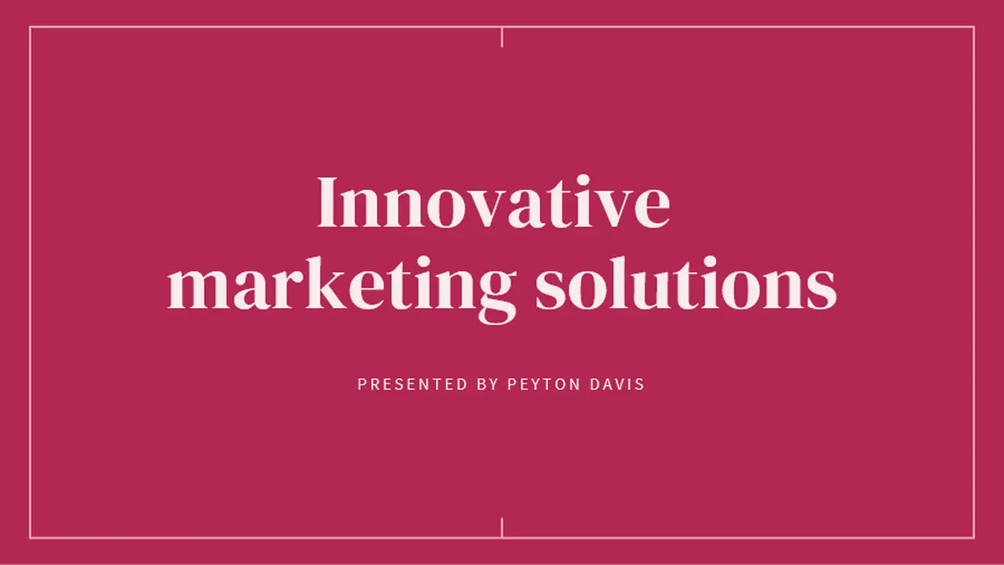 Rose suite presentation pink modern-simple