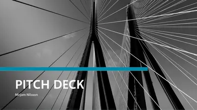 Financial pitch deck blue modern-simple