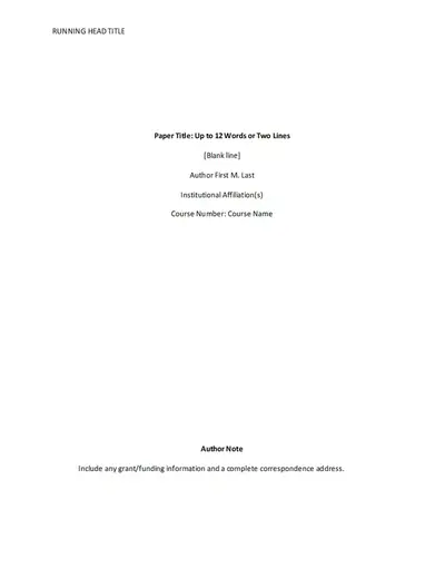 Professional APA Style paper 7th edition modern simple