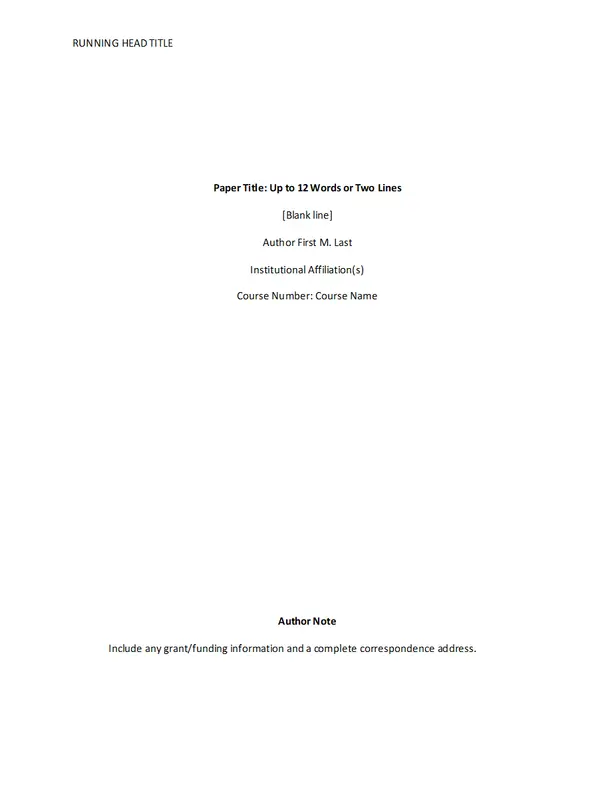 Professional APA Style paper 7th edition modern simple