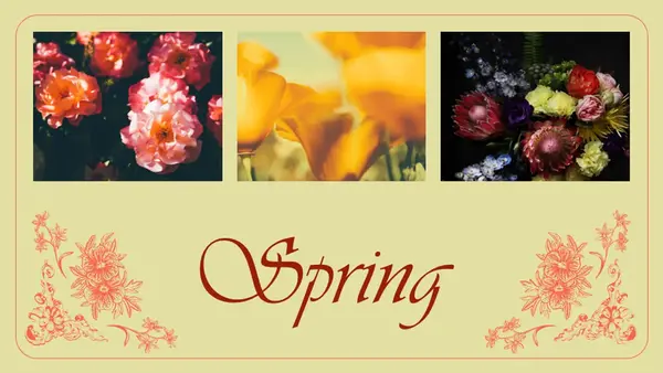 Spring florals photo album vintage-botanical