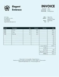 Microsoft Office Invoice Templates Pdf PDF Invoice Simple
