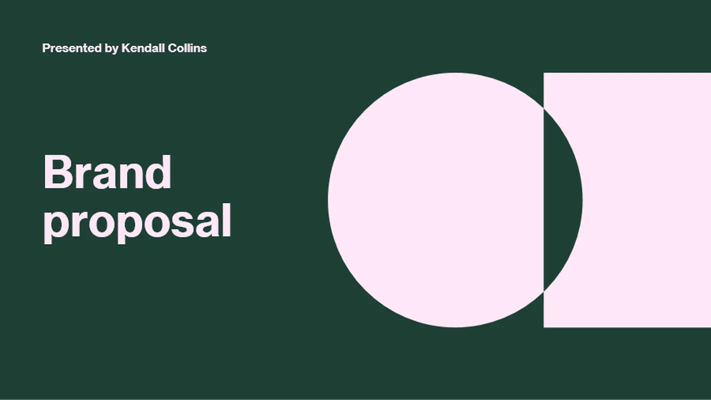 Abstract shapes brand strategy proposal green modern geometric linear