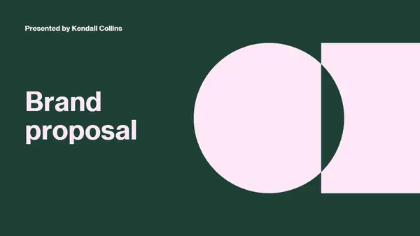 Abstract shapes brand strategy proposal green modern geometric linear