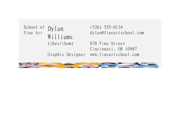 Modern art email signature modern simple