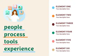 Infographic presentation modern color block